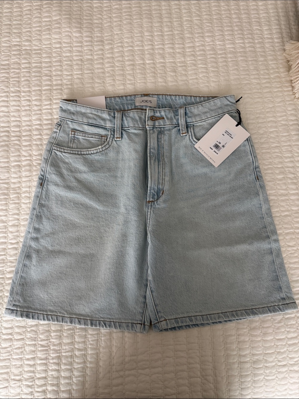 Joe's Jeans Pale Blue High-Rise Denim Shorts